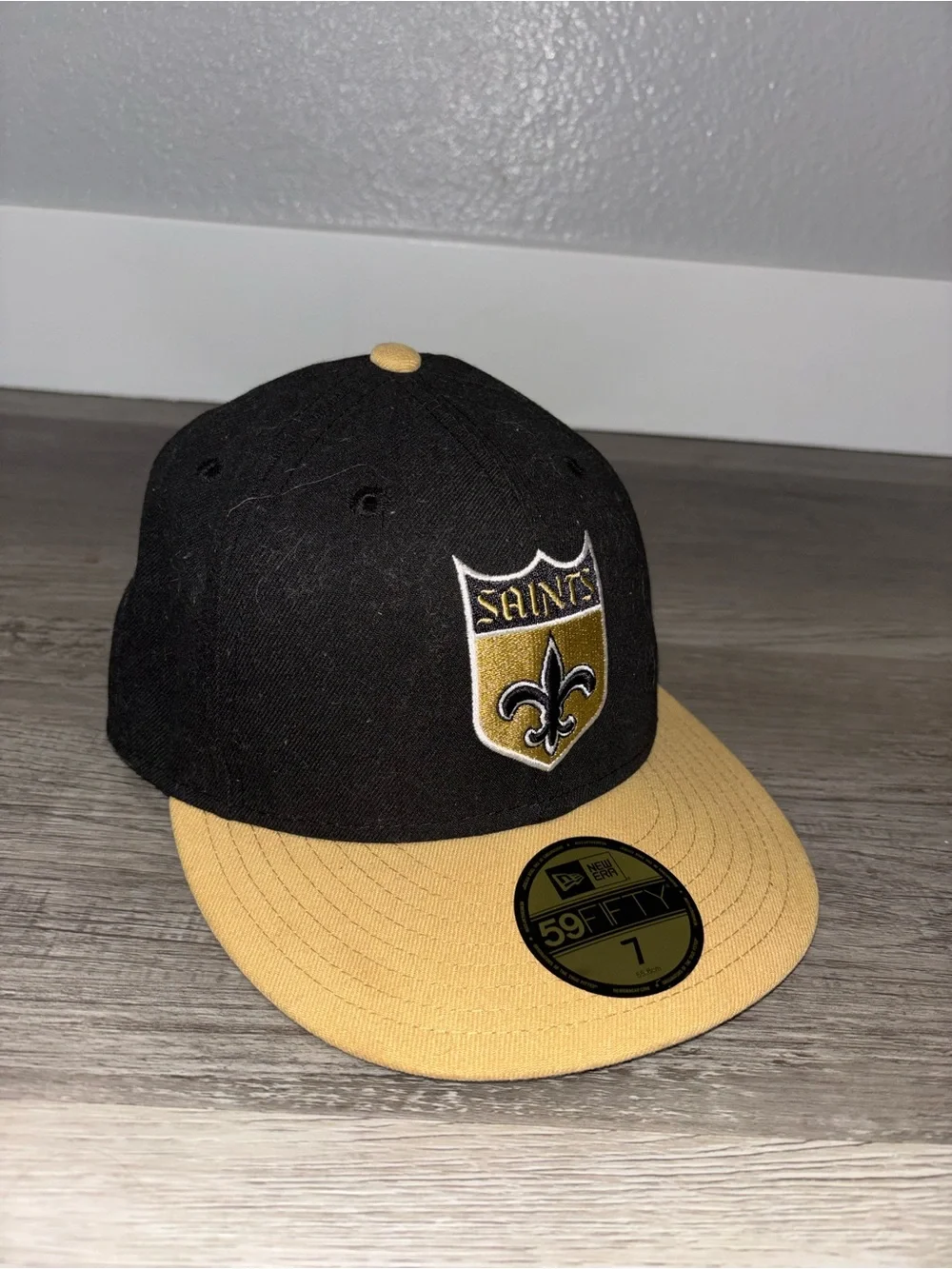 New Era Kids Black and Gold Saints Fitted Cap
